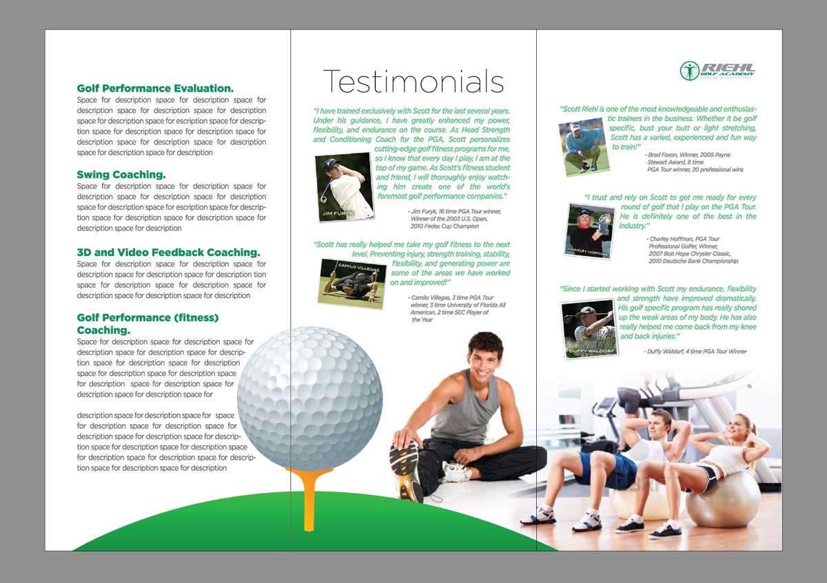 Brochure Design by jgeoinbox for Warinanco Sports Center | Design #1871947