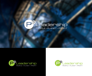 P3 (with 3 in superscript) Leadership for People, Planet, Profit | Logo Design by dharlan
