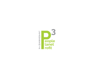 P3 (with 3 in superscript) Leadership for People, Planet, Profit | Logo Design by Dzains