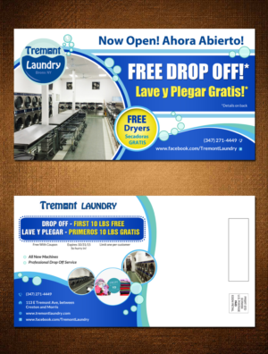 Postcard Design by debdesign for Tremont Laundry | Design: #7358062