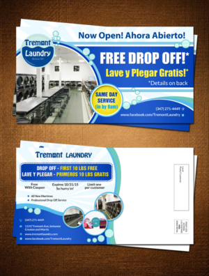Postcard Design by debdesign for Tremont Laundry | Design: #7377701