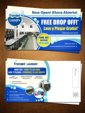 Postcard Design by debdesign for Tremont Laundry | Design: #7377702