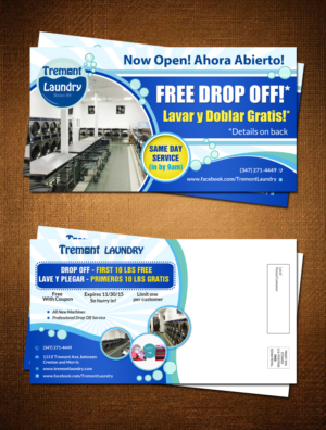 Postcard Design by debdesign for Tremont Laundry | Design: #7387411