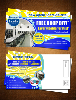 Diseño de Postal por debdesign para Tremont Laundry | Diseño #7438129