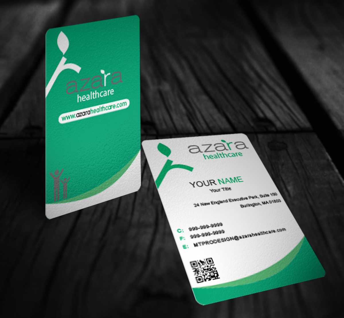 Business Card Design by MT for Azara Healthcare  | Design #1862355