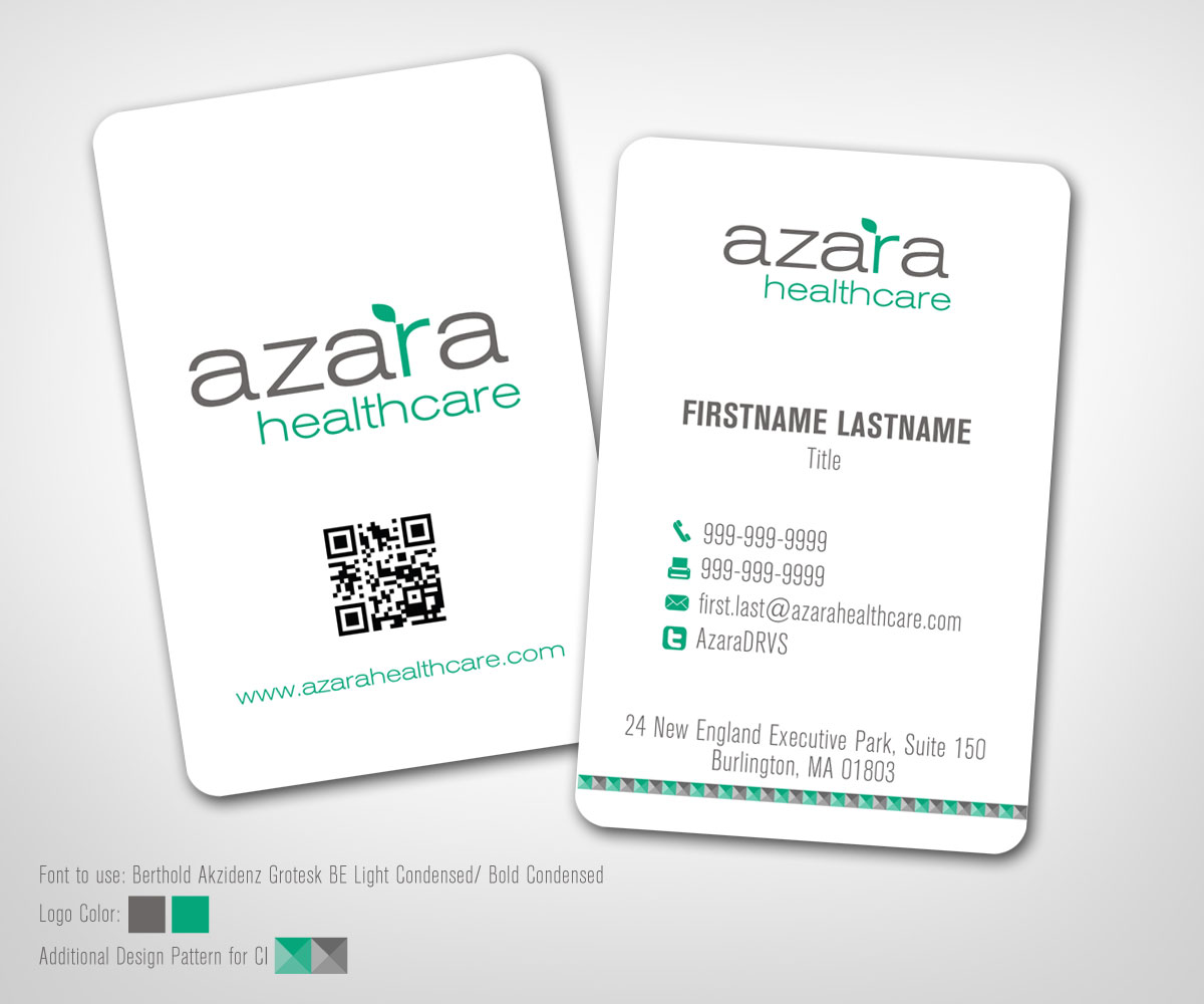 Business Card Design by Khoo for Azara Healthcare  | Design #1858297