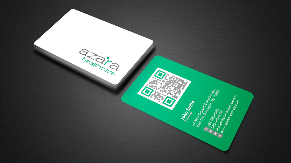 Business Card Design by Sarah Mathews for Azara Healthcare  | Design #1846810