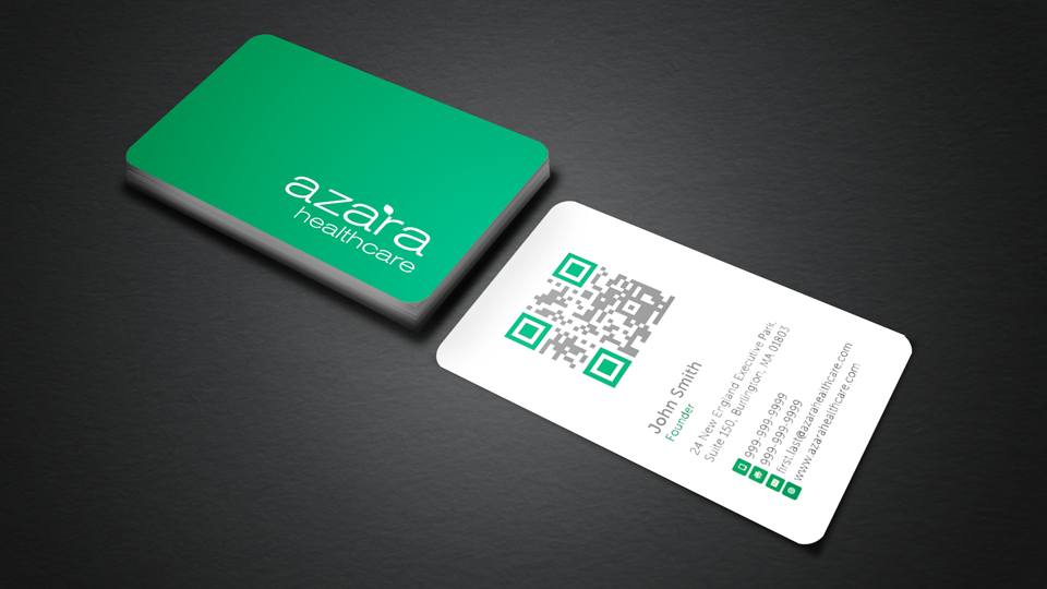 Business Card Design by Sarah Mathews for Azara Healthcare  | Design #1846811