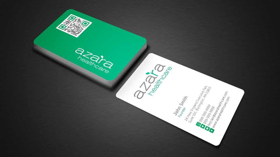 Business Card Design by Sarah Mathews for Azara Healthcare  | Design #1848144
