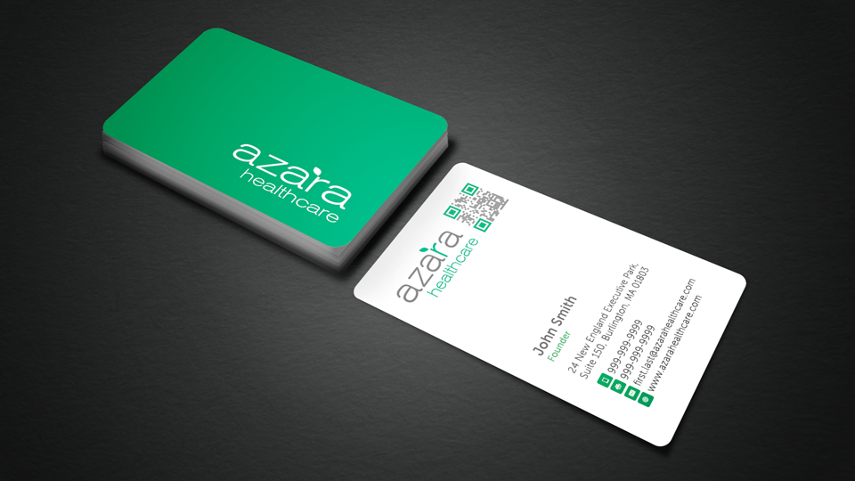Business Card Design by Sarah Mathews for Azara Healthcare  | Design #1848339