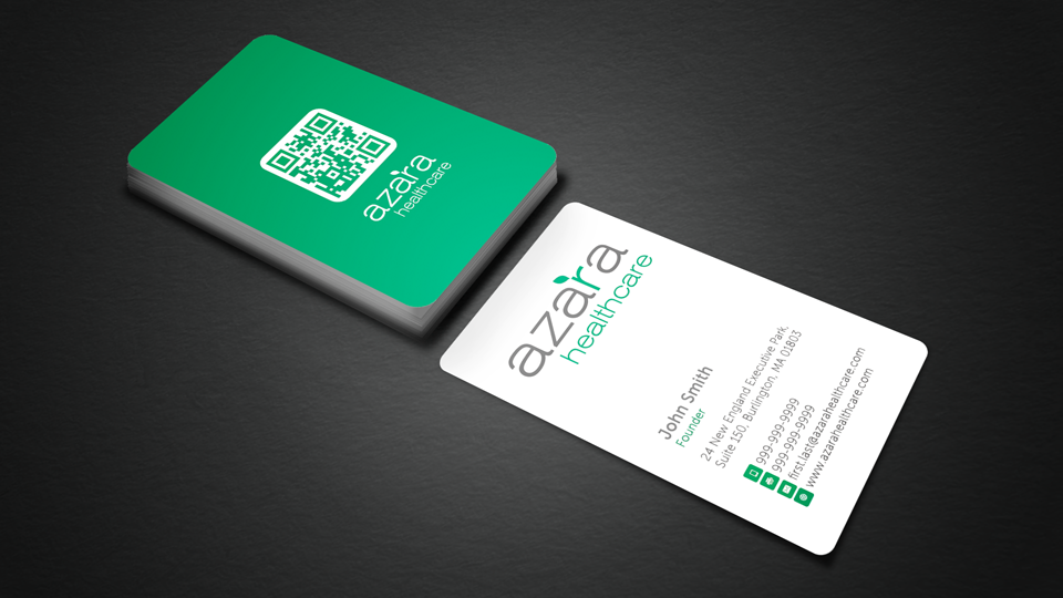 Business Card Design by Sarah Mathews for Azara Healthcare  | Design #1848842