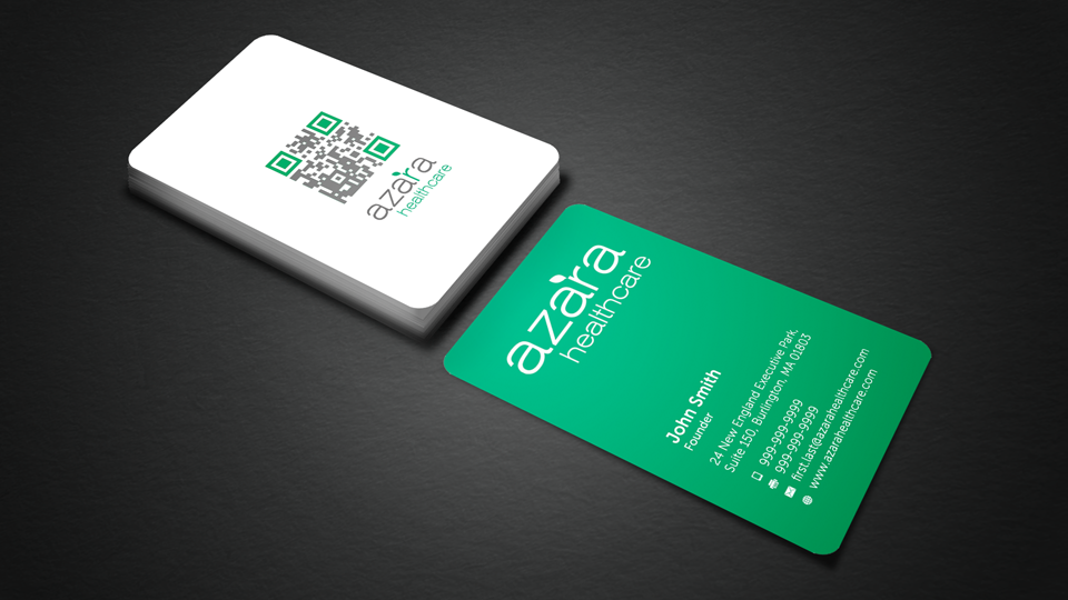 Business Card Design by Sarah Mathews for Azara Healthcare  | Design #1848930