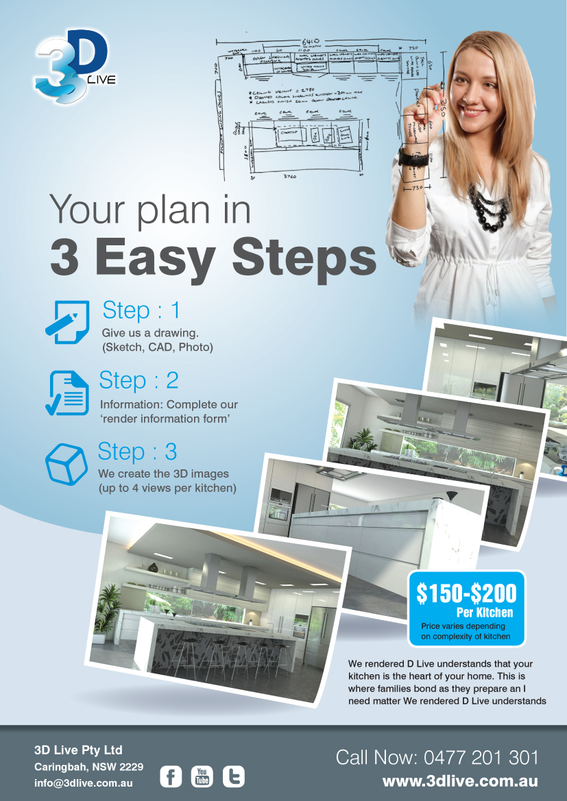 Flyer Design by rkailas for 3D Live Pty Ltd | Design #1886417