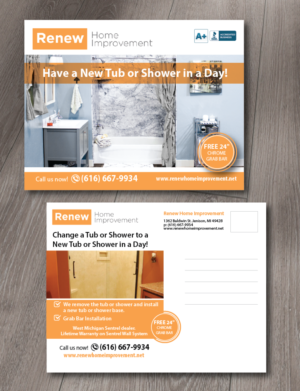 Design de Carte Postale par alex989 pour Renew Home Improvement | Design : #7341814