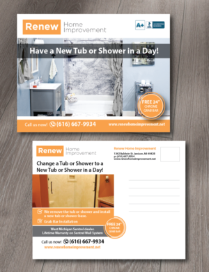 Design de Carte Postale par alex989 pour Renew Home Improvement | Design : #7341864