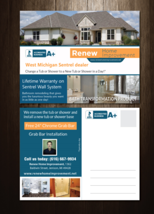 Design de Carte Postale par meet007 pour Renew Home Improvement | Design : #7352935