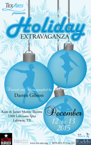 Poster for Rockette-style Christmas music and dance show. | Diseño de Póster por lubka.dimitrova