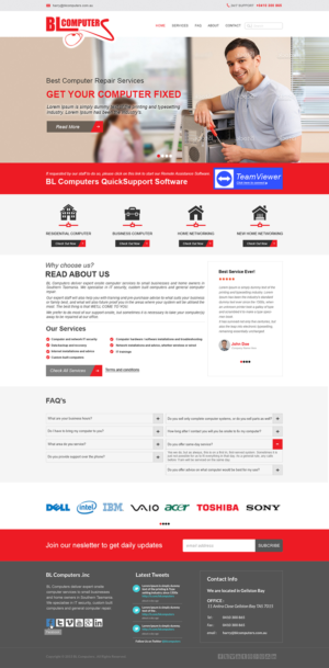 Diseño Wordpress por Adeel Hanif® para BL Computers | Diseño #7333322
