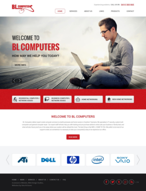 Wordpress Design by pb for BL Computers | Design: #7349000