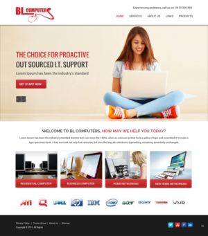 Wordpress Design by pb for BL Computers | Design: #7361367