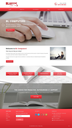 Wordpress Design by pb for BL Computers | Design: #7361368