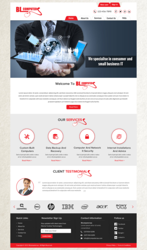 Computer company startup need wordpress template | Wordpress Design by Sbss