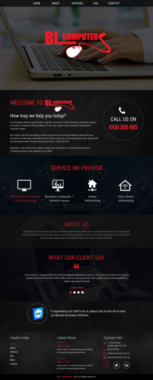 Wordpress Design by rightway for BL Computers | Design: #7344729