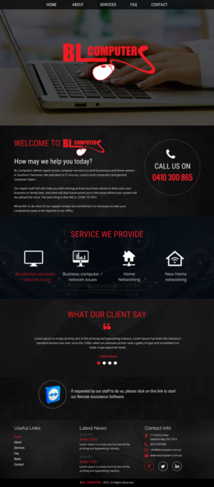 Wordpress Design by rightway for BL Computers | Design: #7344732