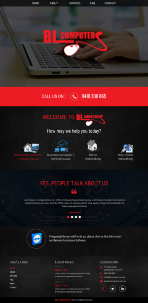 Wordpress Design by rightway for BL Computers | Design: #7345202