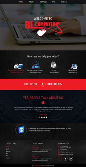 Diseño Wordpress por rightway para BL Computers | Diseño #7360613