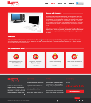 WordPress-Design von Joanet für BL Computers | Design: #7348415