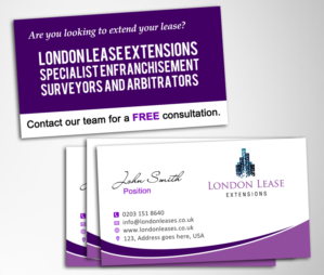 Visitenkarten-Design von MDesigns ™ für London Leases Extensions Limited | Design: #7368926