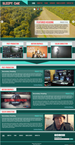 Web Design by Gargantuan Media for Sleepy Oak Production LLC | Design: #7385309