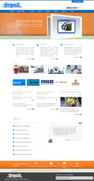 Web-Design von Raja Rao für Sleepy Oak Production LLC | Design #7404442
