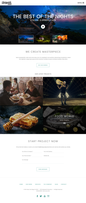 Web-Design von kenchan für Sleepy Oak Production LLC | Design #7369554