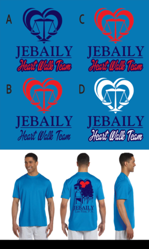 Jebaily Law Firm Heart Walk tshirt