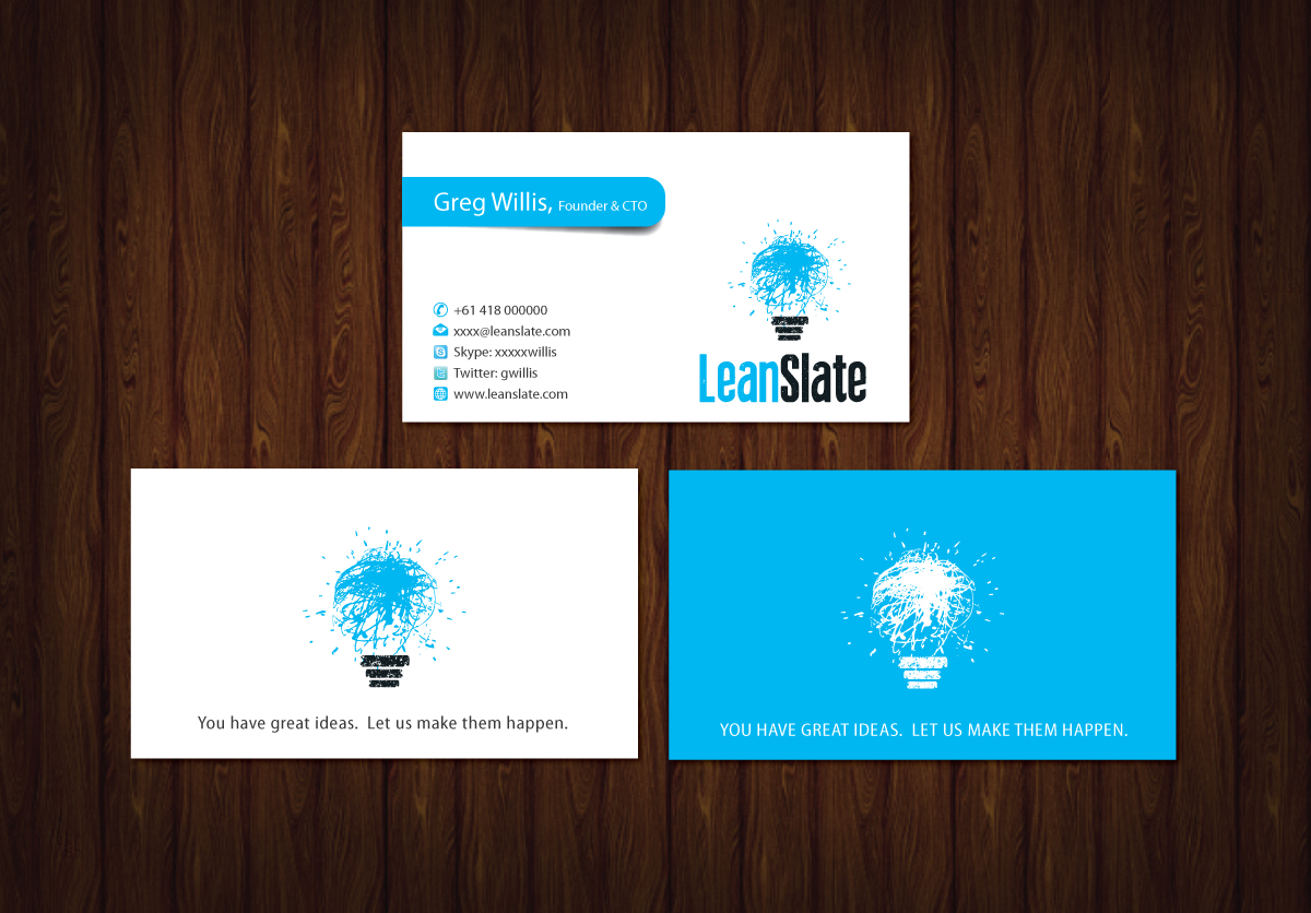 Diseño de Tarjeta de Presentación por meet007 para LeanSlate | Diseño #1851721