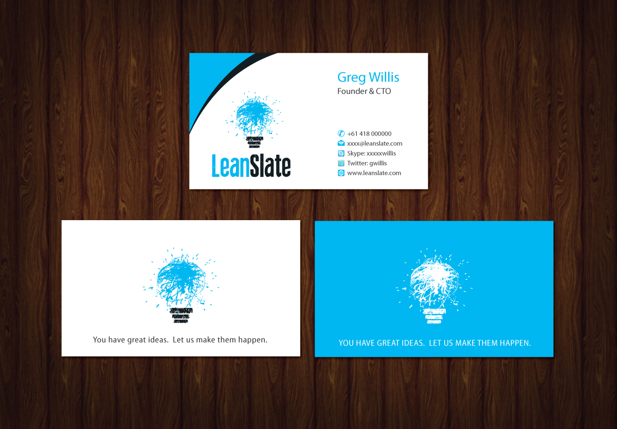 Visitenkarten-Design von meet007 für LeanSlate | Design #1851738