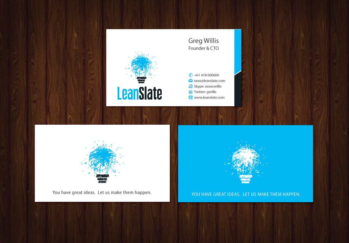 Diseño de Tarjeta de Presentación por meet007 para LeanSlate | Diseño #1851746