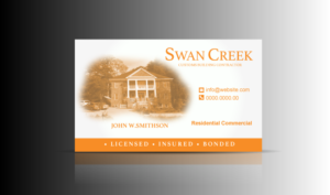 Business Card Design by Aleksic for Swan Creek Customs LLC | Design: #7393075