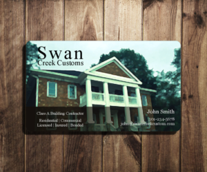 Design de Carte de Visite par DZINO pour Swan Creek Customs LLC | Design : #7434819