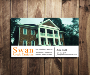 Design de Carte de Visite par DZINO pour Swan Creek Customs LLC | Design : #7434822