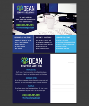 Postkarten-Design von CreativeTrick für Dean Computer Solutions | Design: #7374825