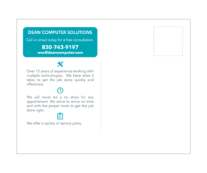 Postkarten-Design von Natako für Dean Computer Solutions | Design: #7366306