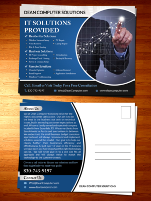 Postcard Design by creative.bugs for Dean Computer Solutions | Design #7360943