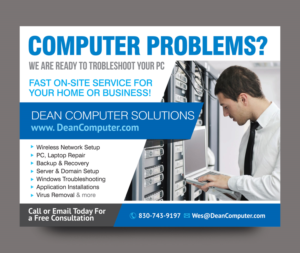 Postkarten-Design von rkailas für Dean Computer Solutions | Design: #7385219