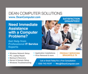 Postkarten-Design von rkailas für Dean Computer Solutions | Design: #7385225