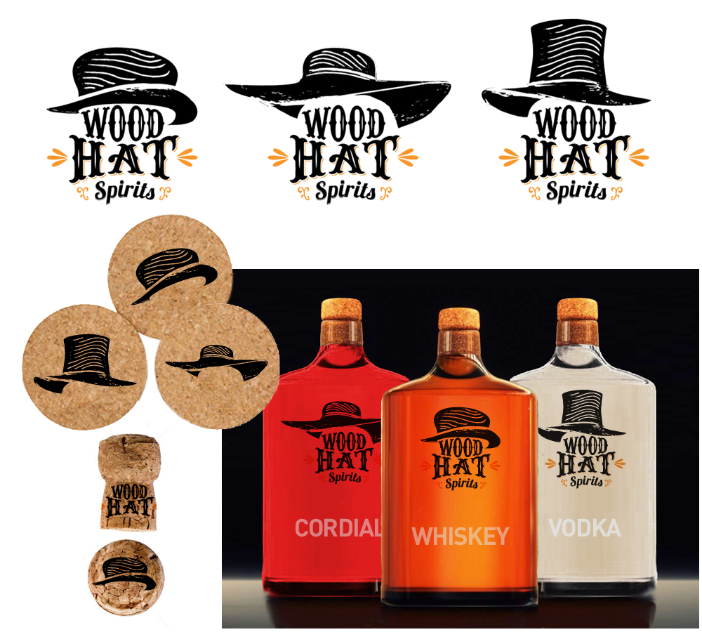 Logo Design by masher for Wood Hat Spirits | Design #1869054