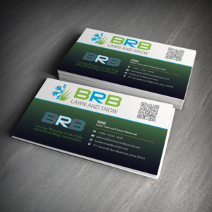 Lawn care and snow removal company | Business Card Design by Light Hand Design