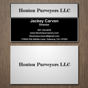 Business Card Design by Lanka Ama for Houton Purveyors LLC | Design: #7359789